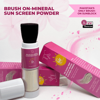 Brush On-Mineral Sun Screen Powder SPF 50+ - The Glossy Shop